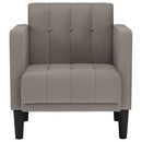 sofastol med armlæn 53 cm stof gråbrun