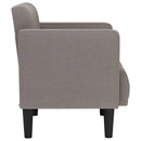 sofastol med armlæn 53 cm stof gråbrun