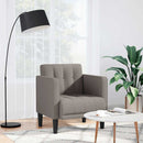 sofastol med armlæn 53 cm stof gråbrun