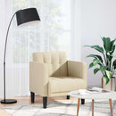 sofastol med armlæn 53 cm stof cremefarvet