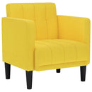 sofastol med armlæn 53 cm stof lysegul