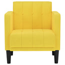 sofastol med armlæn 53 cm stof lysegul