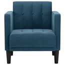 sofastol med armlæn 53 cm velour blå