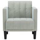 sofastol med armlæn 53 cm fløjl lysegrå