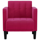 sofastol med armlæn 53 cm fløjl vinrød