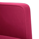 sofastol med armlæn 53 cm fløjl vinrød