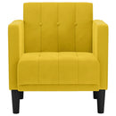 sofastol med armlæn 53 cm fløjl gul