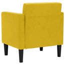 sofastol med armlæn 53 cm fløjl gul