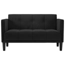 elskovssofa 111 cm fløjl sort