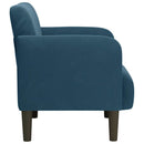 sofastol med armlæn 54 cm fløjl blå