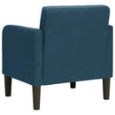 sofastol med armlæn 54 cm fløjl blå