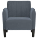 sofastol med armlæn 54 cm fløjl mørkegrå