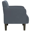 sofastol med armlæn 54 cm fløjl mørkegrå