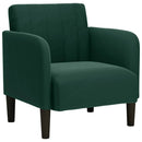 sofastol med armlæn 54 cm fløjl mørkegrøn
