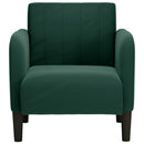 sofastol med armlæn 54 cm fløjl mørkegrøn