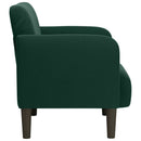 sofastol med armlæn 54 cm fløjl mørkegrøn