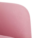 sofastol med armlæn 54 cm fløjl lyserød