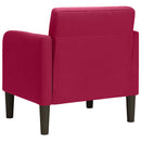 sofastol med armlæn 54 cm fløjl vinrød