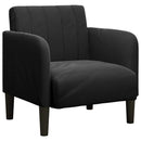 sofastol med armlæn 54 cm fløjl sort