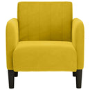 sofastol med armlæn 54 cm fløjl gul