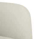 sofastol med armlæn 54 cm fløjl cremefarvet