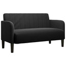 elskovssofa 109 cm fløjl sort