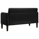 elskovssofa 109 cm fløjl sort