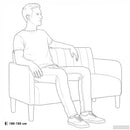 elskovssofa 109 cm fløjl gul