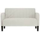 elskovssofa 109 cm fløjl cremefarvet