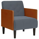 sofastol med armlæn 55 cm fløjl mørkegrå
