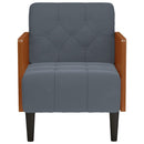 sofastol med armlæn 55 cm fløjl mørkegrå