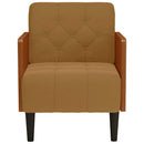 sofastol med armlæn 55 cm fløjl brun