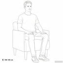 sofastol med armlæn 55 cm fløjl brun