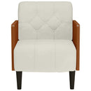 sofastol med armlæn 55 cm fløjl cremefarvet
