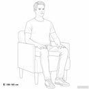 sofastol med armlæn 55 cm hør