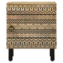 sengeskabe 2 stk. 40x33,5x46 cm massivt ru mangotræ sort