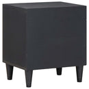 Sengebord med Dør 2 pcs Sort 40 x 33 x 46 cm Massivt mangotræ