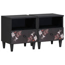 Sengebord 2 pcs Brun 40 x 33 x 46 cm Massivt mangotræ
