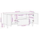 Opbevaringsskabe Flerfarvet 105 x 33,5 x 46 cm Massivt mangotræ
