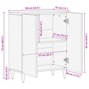 Sideboard Brun 60 x 33 x 75 cm Massivt mangotræ