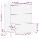 Sideboard Brun 60 x 33 x 75 cm Massivt mangotræ