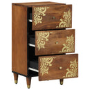 Sideboard med skuffe Brun 40 x 33 x 75 cm Massivt mangotræ