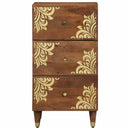 Sideboard med skuffe Brun 40 x 33 x 75 cm Massivt mangotræ