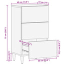 Sideboard med skuffe Brun 40 x 33 x 75 cm Massivt mangotræ