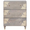 Sideboard Grå og Guld 60 x 33 x 75 cm Massivt mangotræ