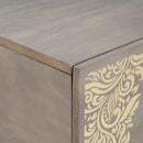Sofabord Grå 100 x 54 x 40 cm Massivt mangotræ