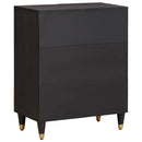 Sideboard Sort 60 x 33 x 75 cm Massivt mangotræ