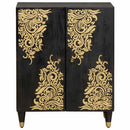 Sideboard Sort 60 x 33 x 75 cm Massivt mangotræ