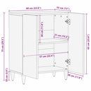 Sideboard Sort 60 x 33 x 75 cm Massivt mangotræ