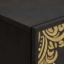 Sideboard Sort 60 x 33 x 75 cm Massivt mangotræ